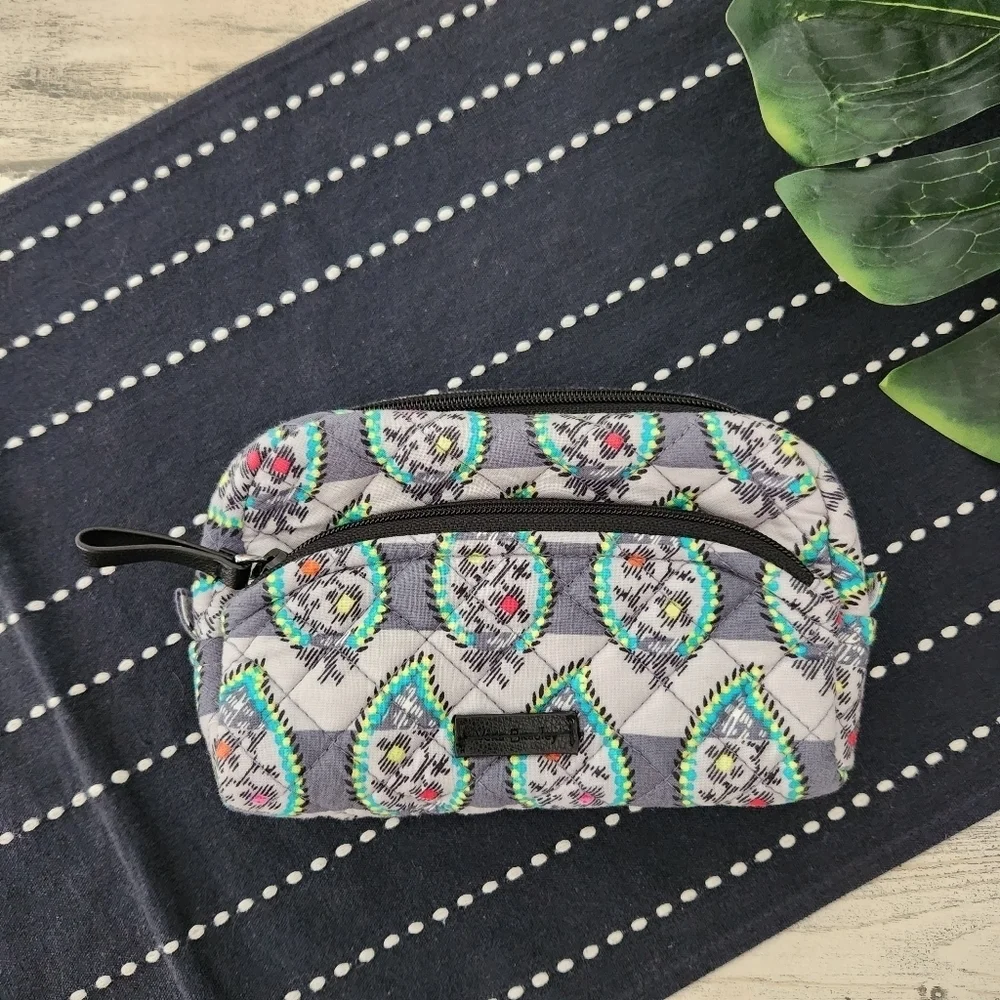 Vera Bradley Iconic Medium Cosmetic Bag In Paisley Stripe